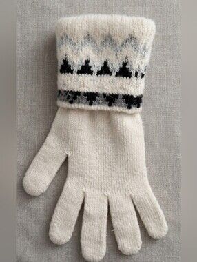 NWT Amanda Blu Cozy Winter Gloves & Cuff Set Lurex Knit OS Excellent Condition